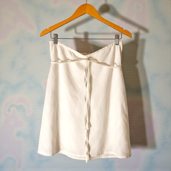 Roxy Dresses & Skirts - Roxy White Cotton Mini Skirt Size 5 Small – Surf Skate Y2K Festival Boho